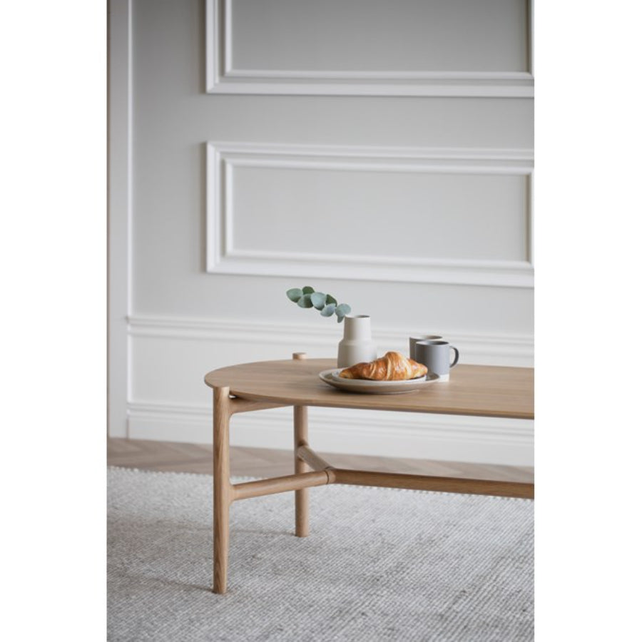 HOLTON Oak Oval Coffee Table 130CM