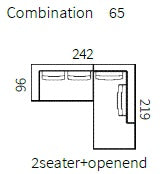 CALINA 2 Seater & Opened 242 CM