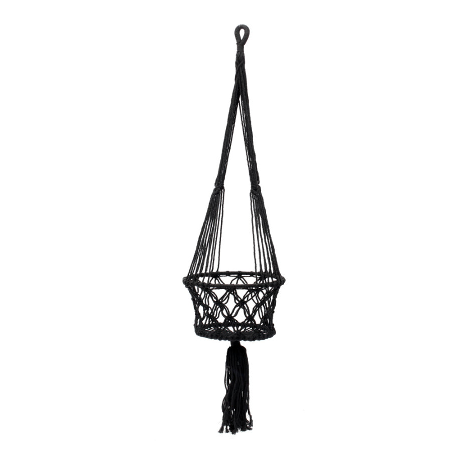 Suport pentru plante MACRAME - Negru