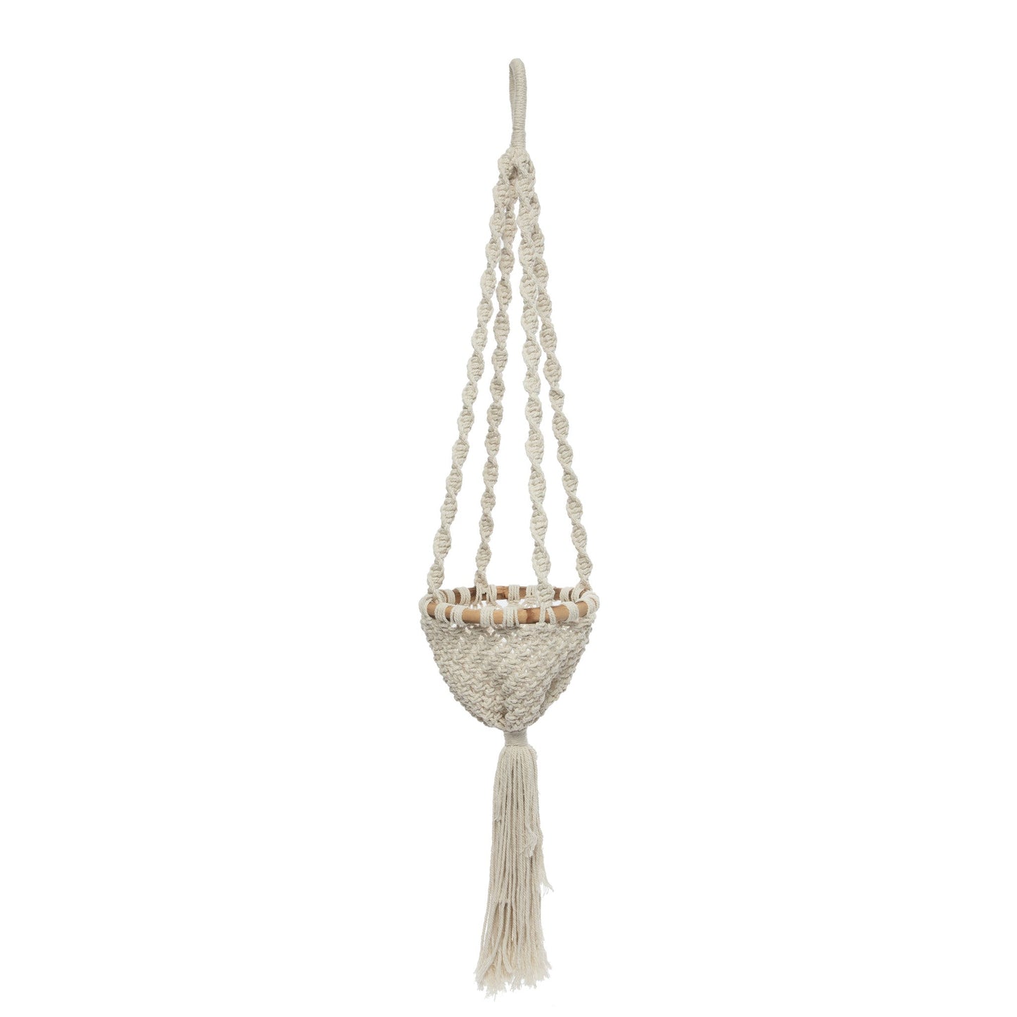 Suport pentru plante Macrame TWISTED - Alb