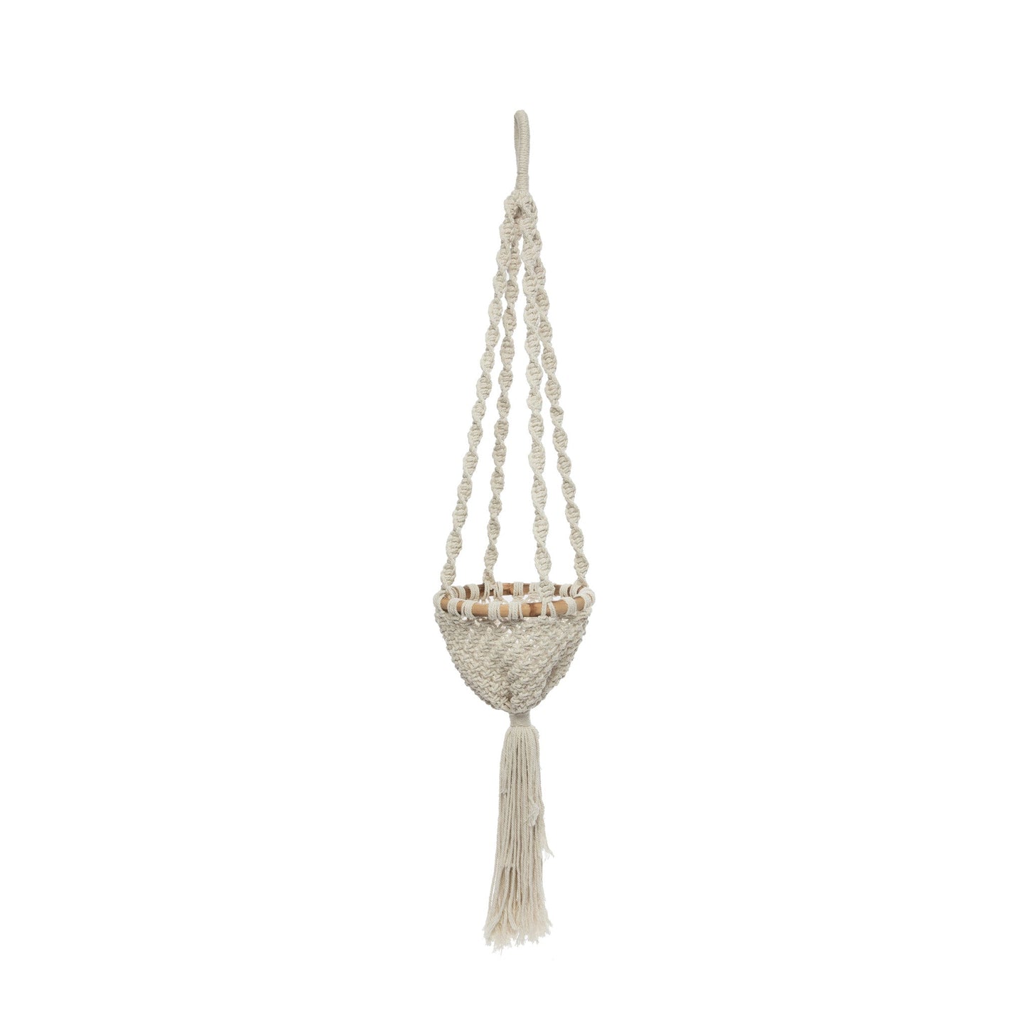 Suport pentru plante Macrame TWISTED - Alb