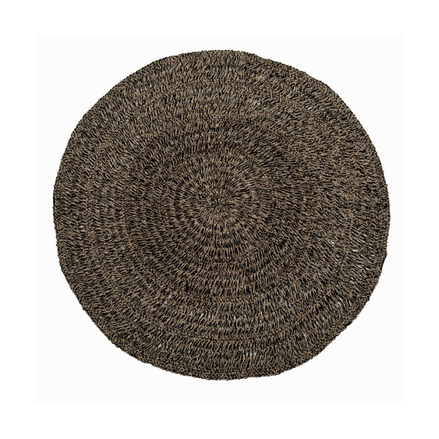 SEAGRASS Carpet Natural Black - Round