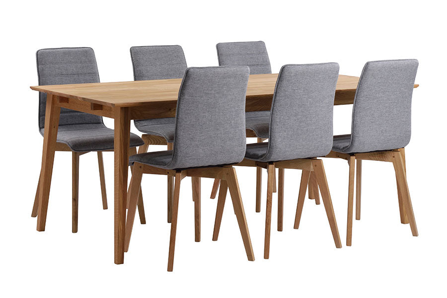 FILIPPA Oak Dining Table 180CM/230CM/280CM, ROWICO- D40Studio