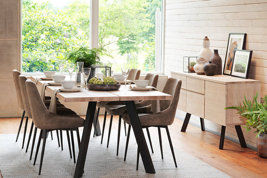 FRED OAK Dining Table 240CM, ROWICO- D40Studio