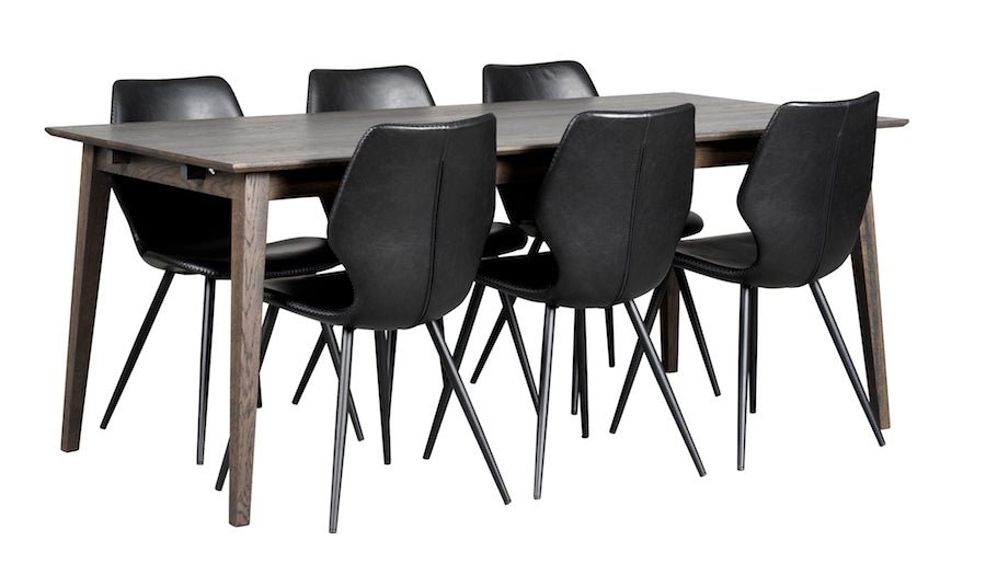 FILIPPA Dark Oak Dining Table 180CM/230CM/280CM, ROWICO- D40Studio