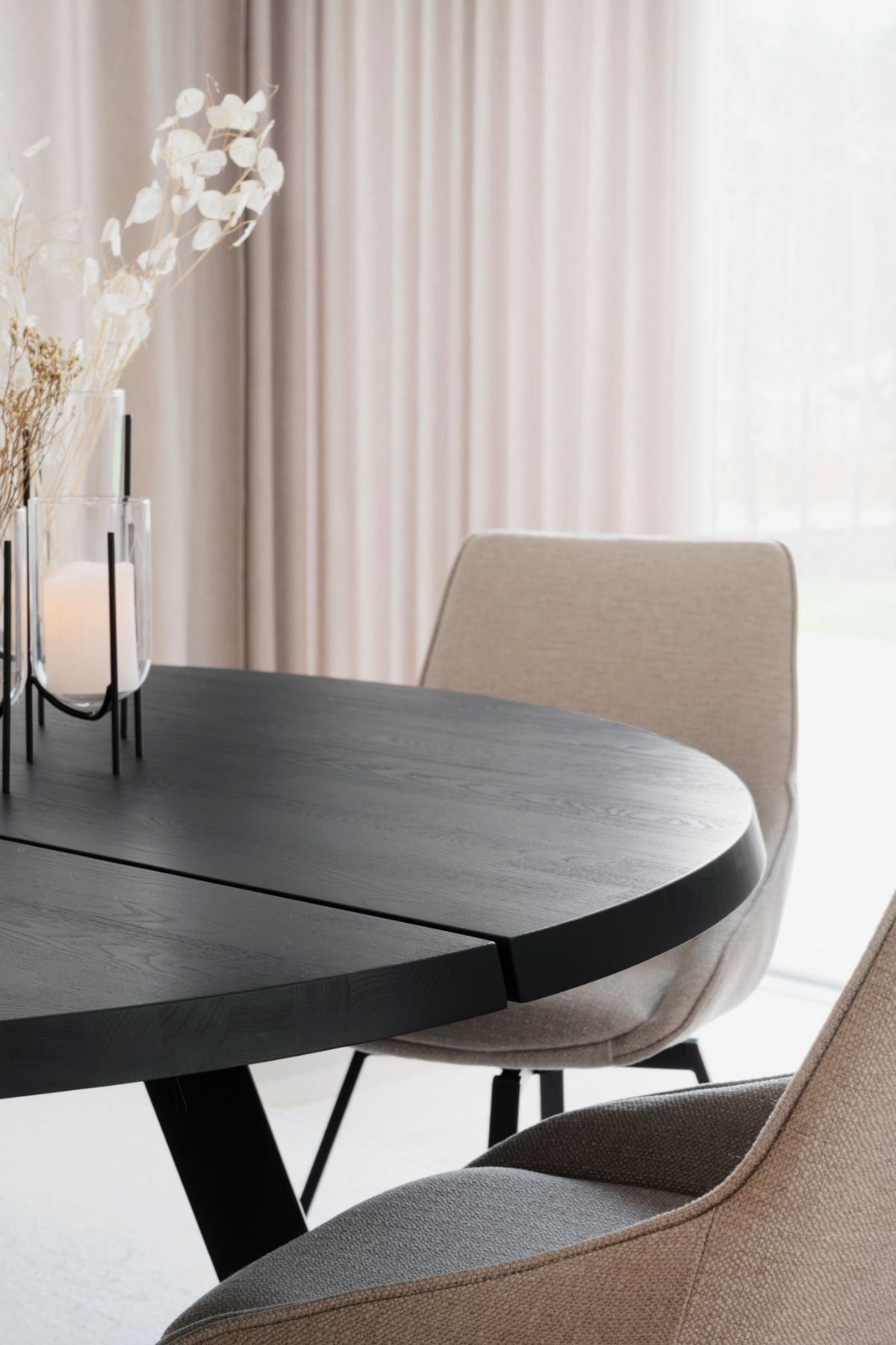 FRED Round Black Ash Table 160CM