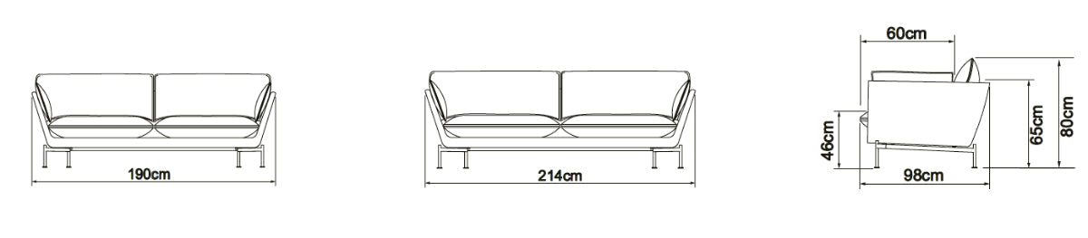 HASLE LUX 2 Seater Sofa 194 CM