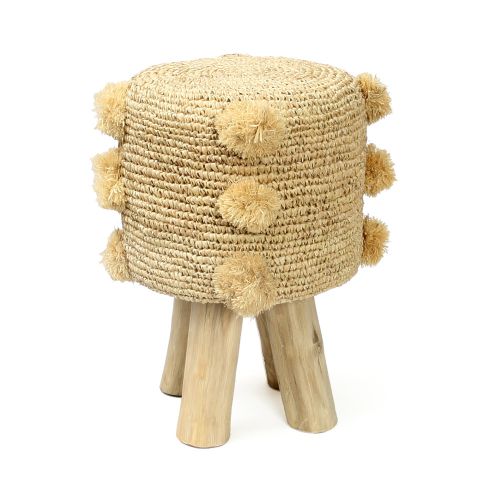 RAFFIA Pom Pom Stool