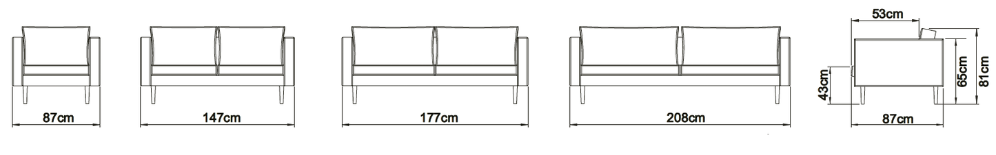 OBLING 3-Seater