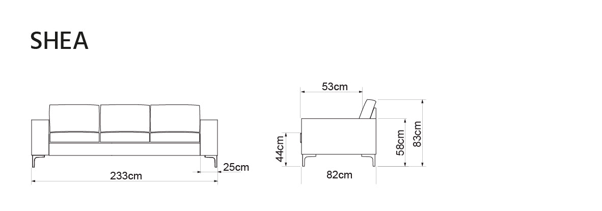 SHEA 3 Seater Sofa