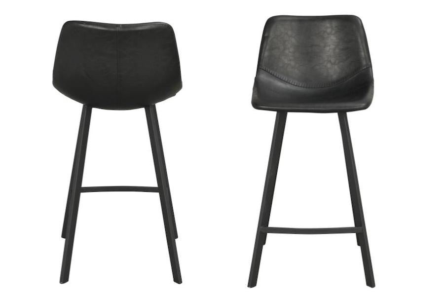 AUBURN Bar Black Chair Set of 2