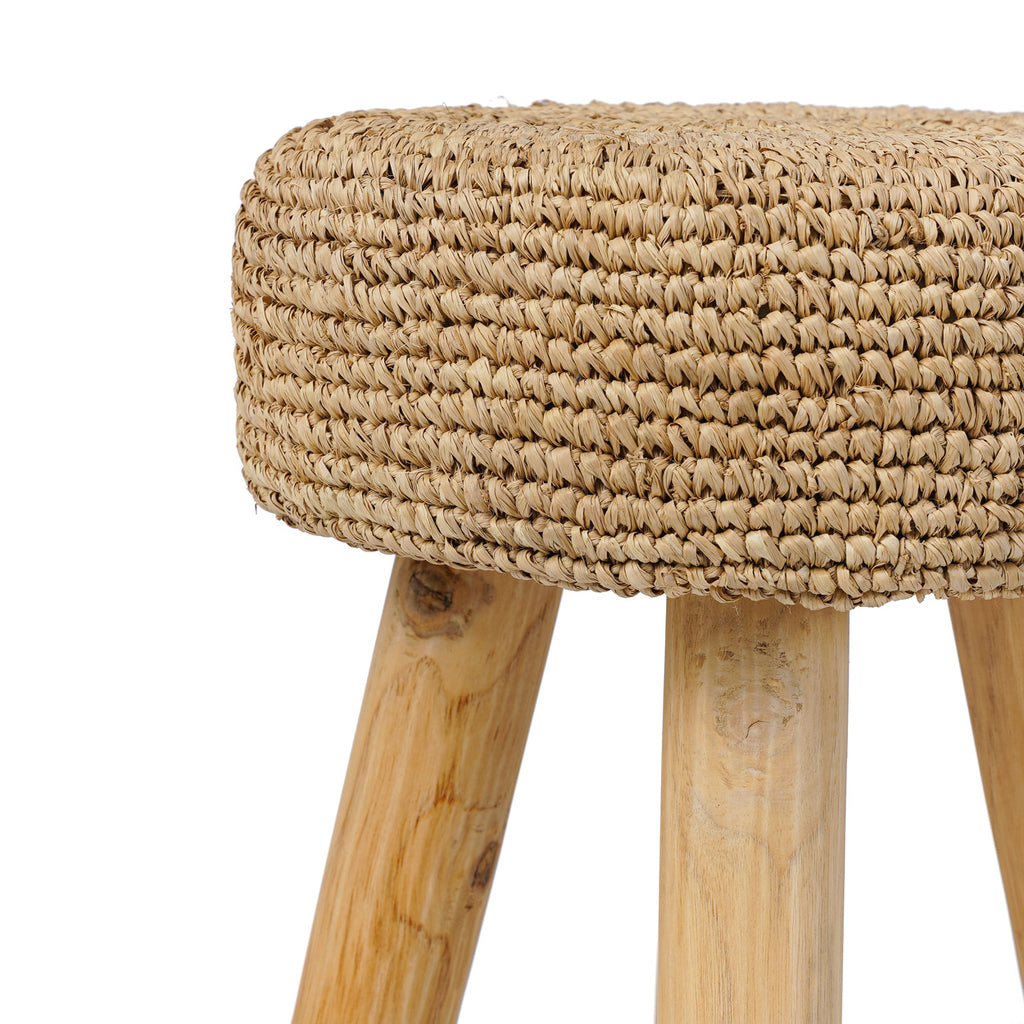 The Raffia Stool - Natural