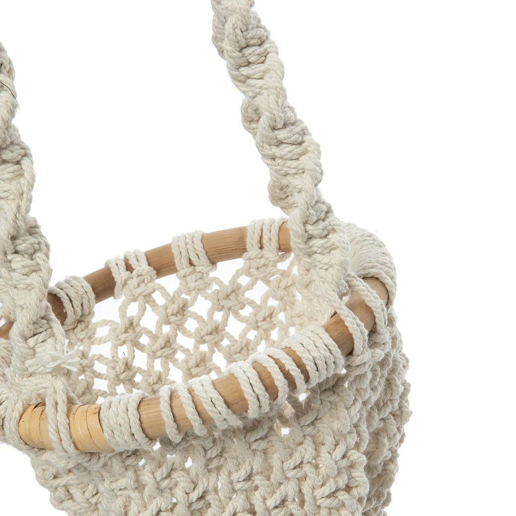 Suport pentru plante Macrame TWISTED - Alb