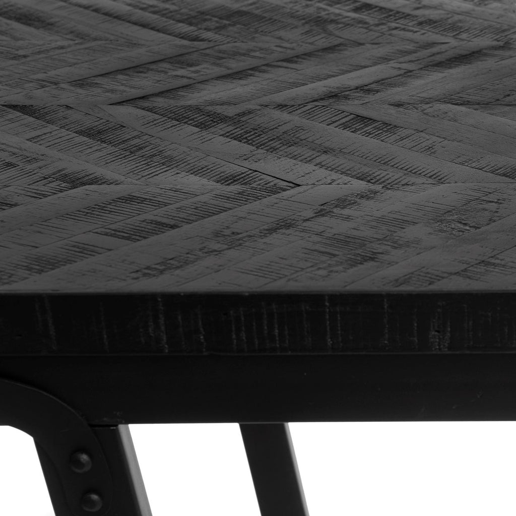 HERRINGBONE Bar Table - Black 140 CM