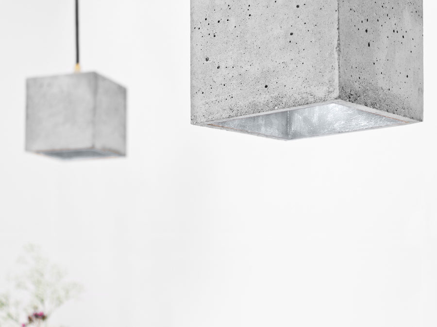 [B1] Pendant Light Grey Cubic