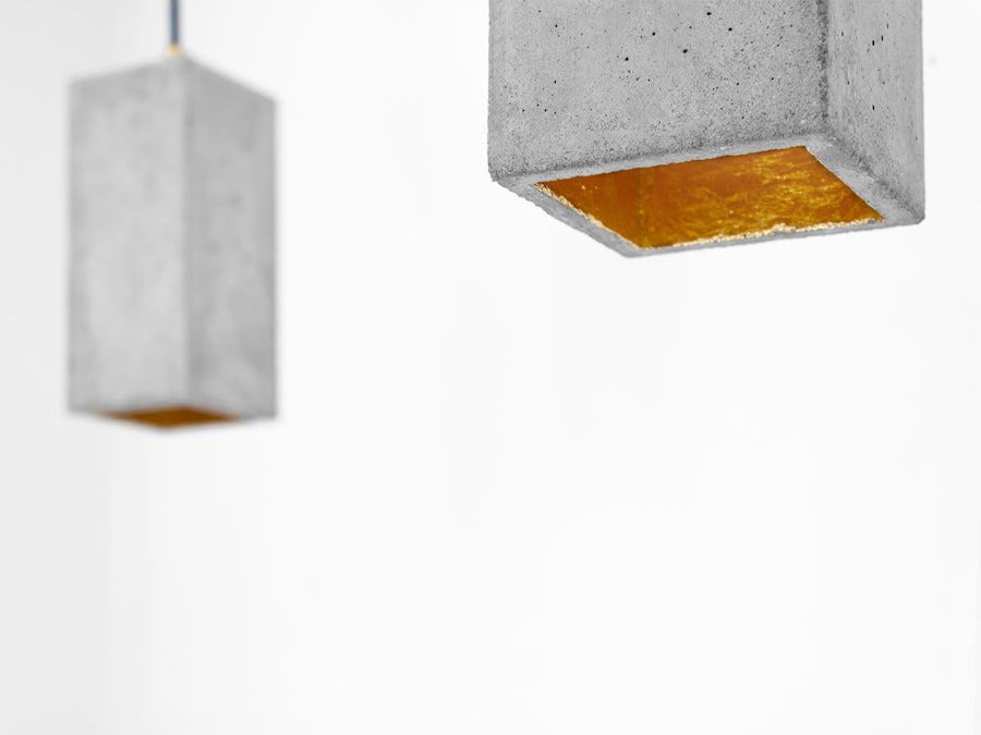 [B2] Pendant Light Grey Rectangular