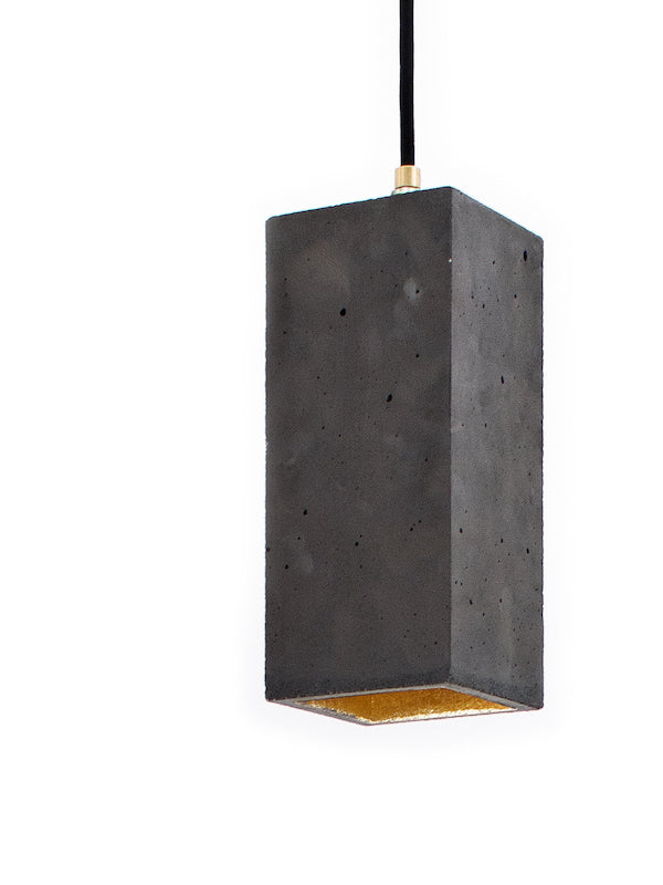 [B2] Pendant Dark Grey Rectangular