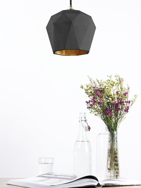 [T1] [T2] [T3] Concrete Pendant Light Triangle