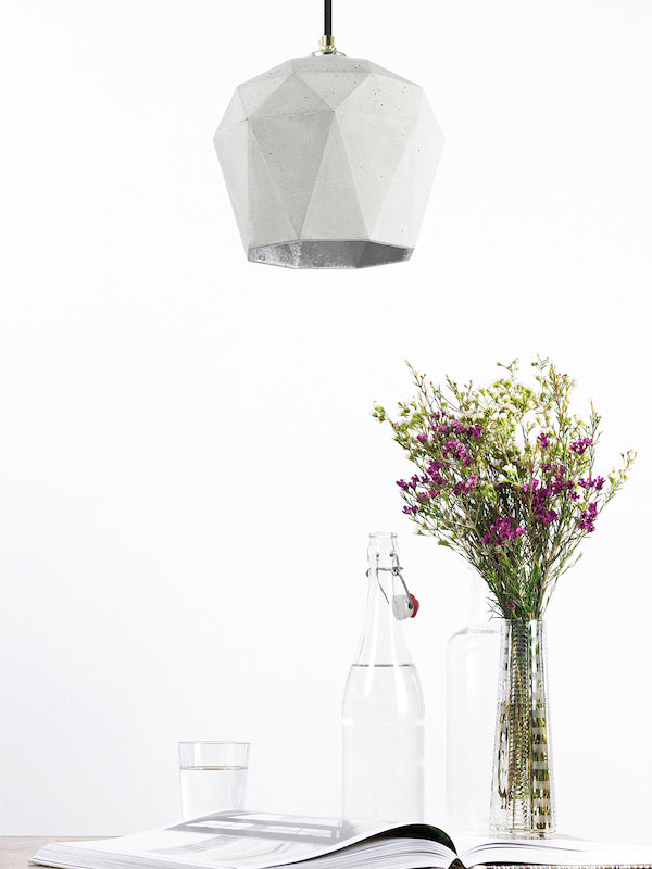 [T1] [T2] [T3] Concrete Pendant Light Triangle