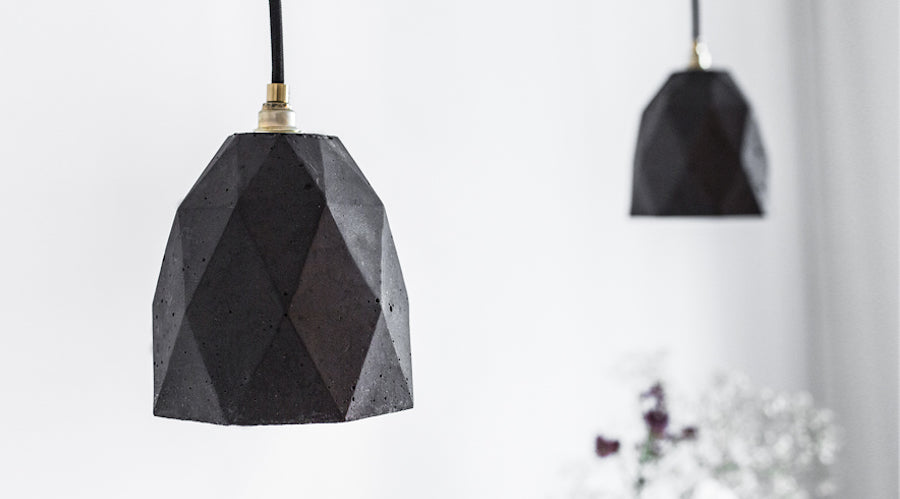 [T1] [T2] [T3] Concrete Pendant Light Triangle