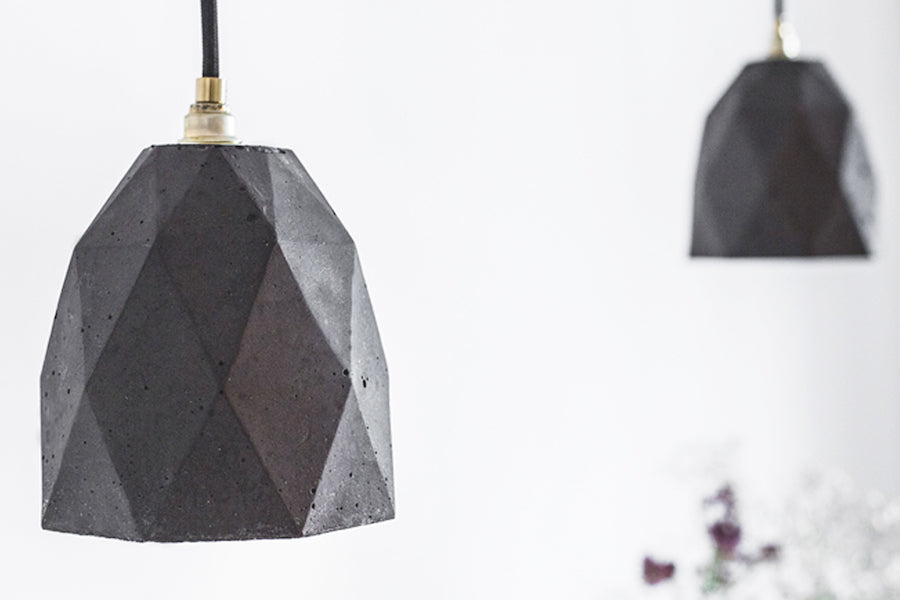 [T1] [T2] [T3] Concrete Pendant Light Triangle