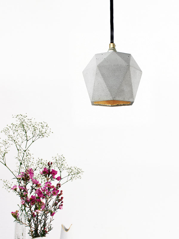 [T1] [T2] [T3] Concrete Pendant Light Triangle