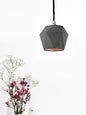 [T1] [T2] [T3] Concrete Pendant Light Triangle