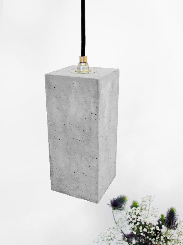 [B2] Pendant Light Grey Rectangular