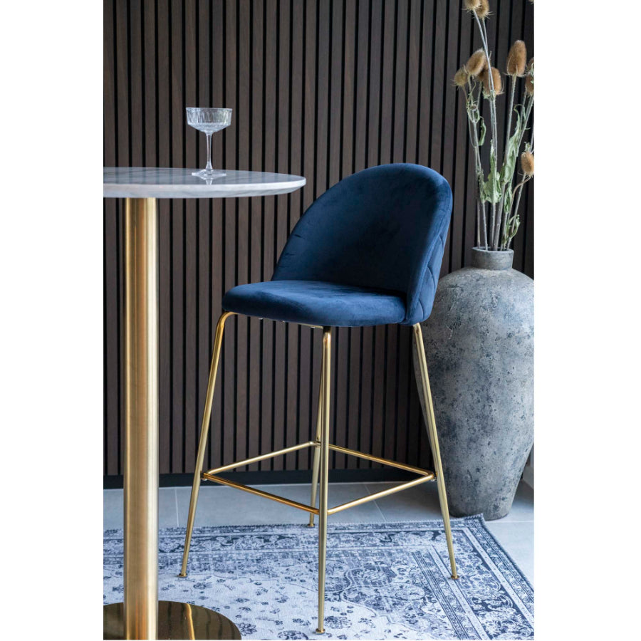 LAUSANNE Velvet Bar Chairs - Set of 2