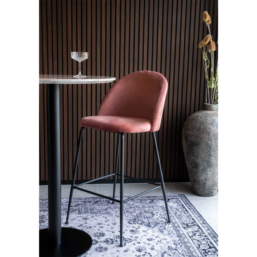 LAUSANNE Velvet Bar Chairs - Set of 2