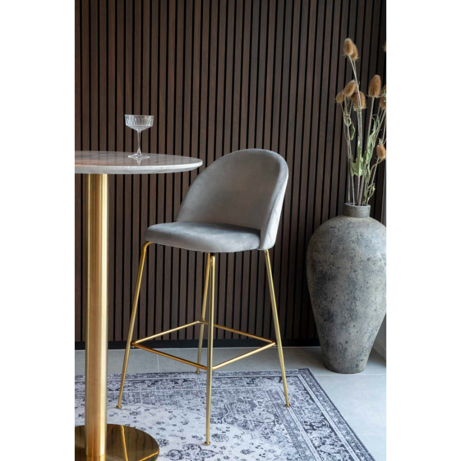 LAUSANNE Velvet Bar Chairs - Set of 2