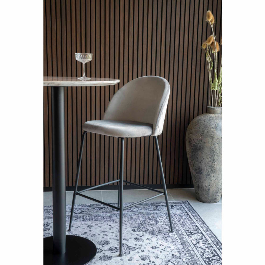 LAUSANNE Velvet Bar Chairs - Set of 2