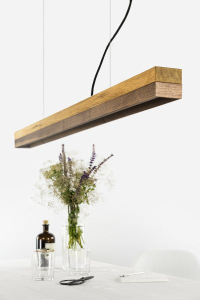 [C1o] Oak Wood & Walnut - Medium Pendant 122CM