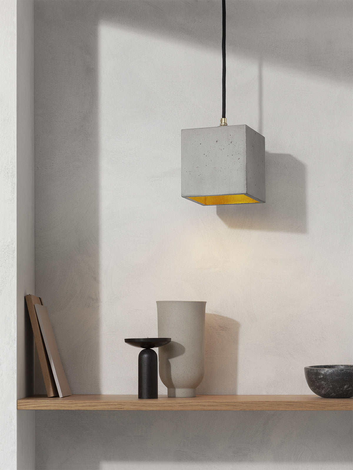 [B1] Pendant Light Grey Cubic