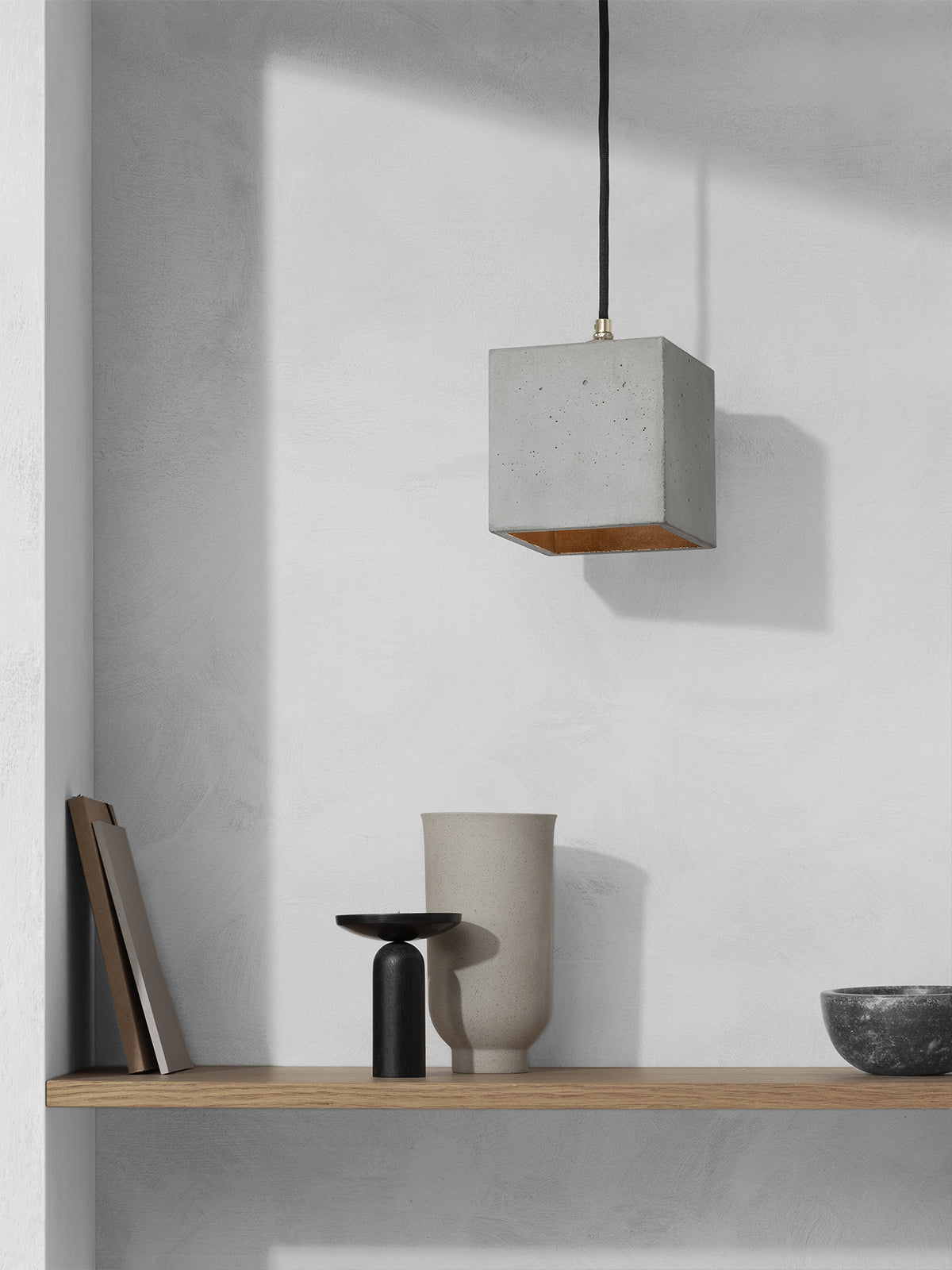 [B1] Pendant Light Grey Cubic