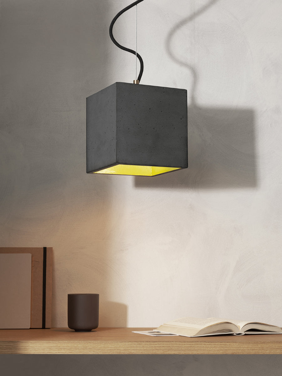[B5] Pendant Dark Grey Cubic