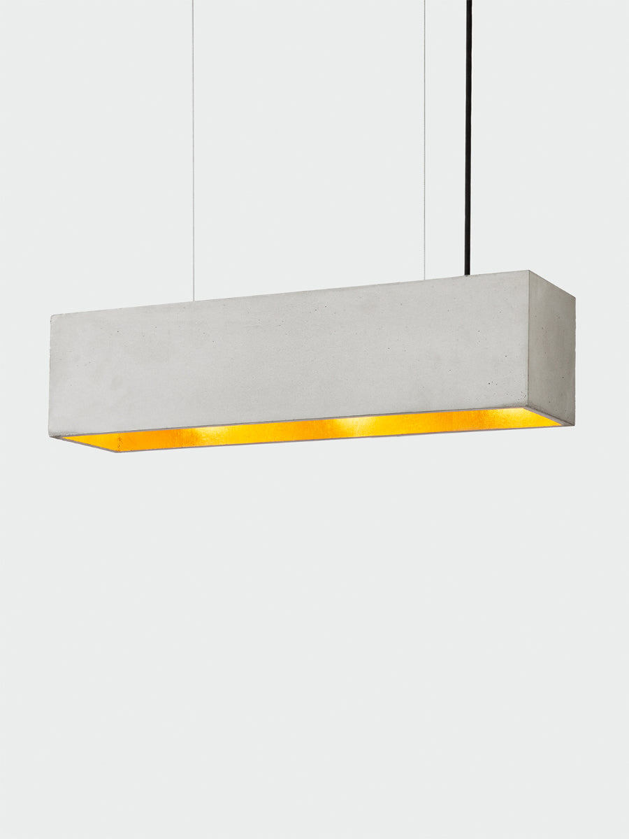 [B4] Rectangular Pendant Light - Light Grey