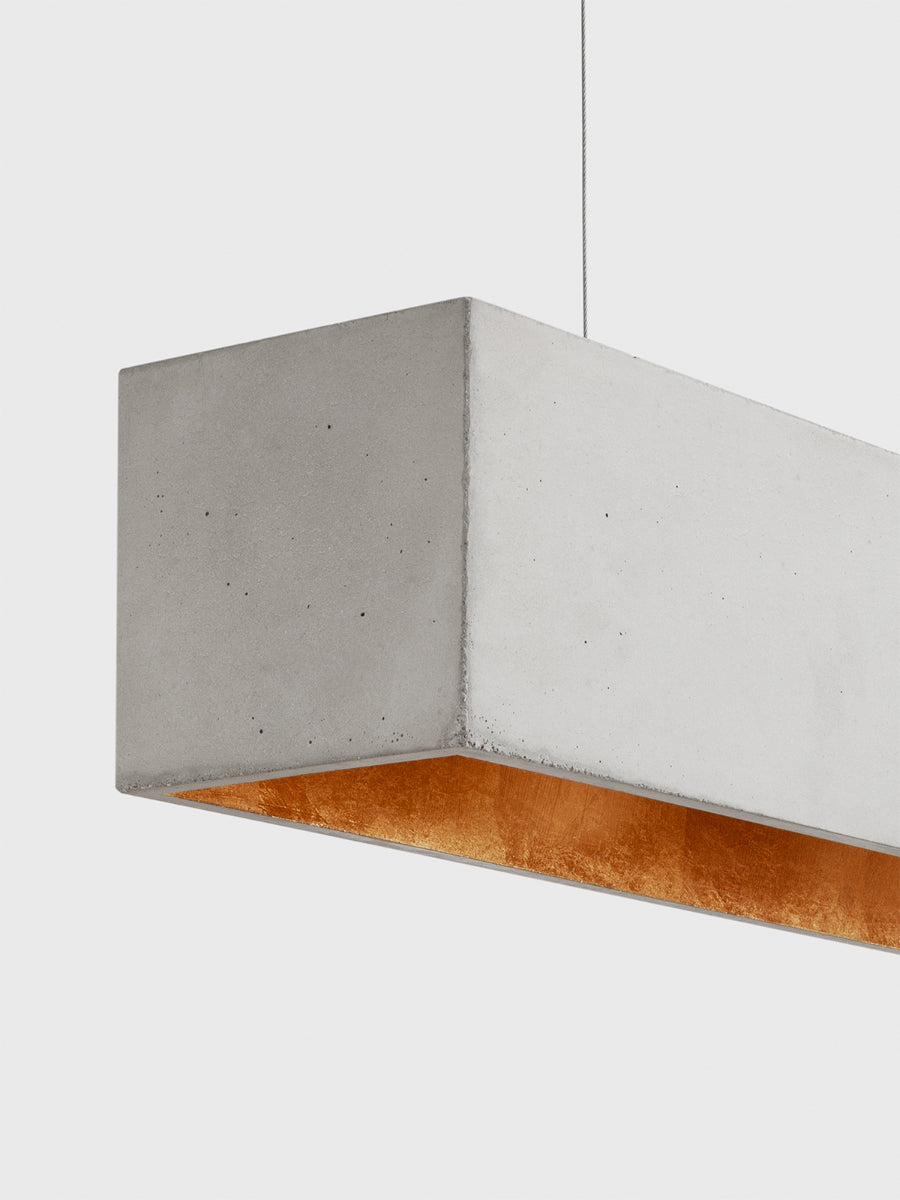 [B4] Rectangular Pendant Light - Light Grey