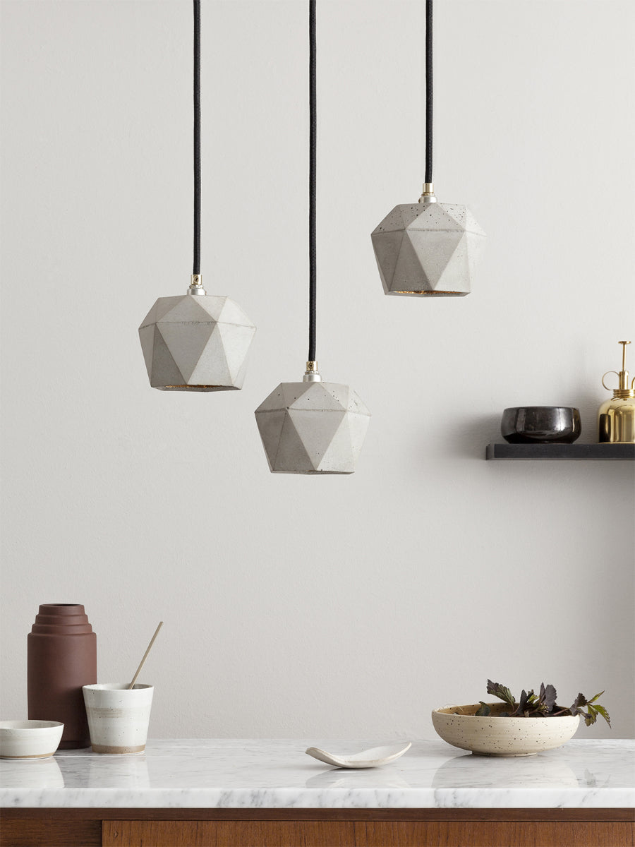 [T2] Concrete Bundle Pendant Light