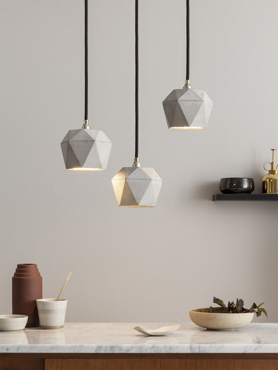 [T2] Concrete Bundle Pendant Light