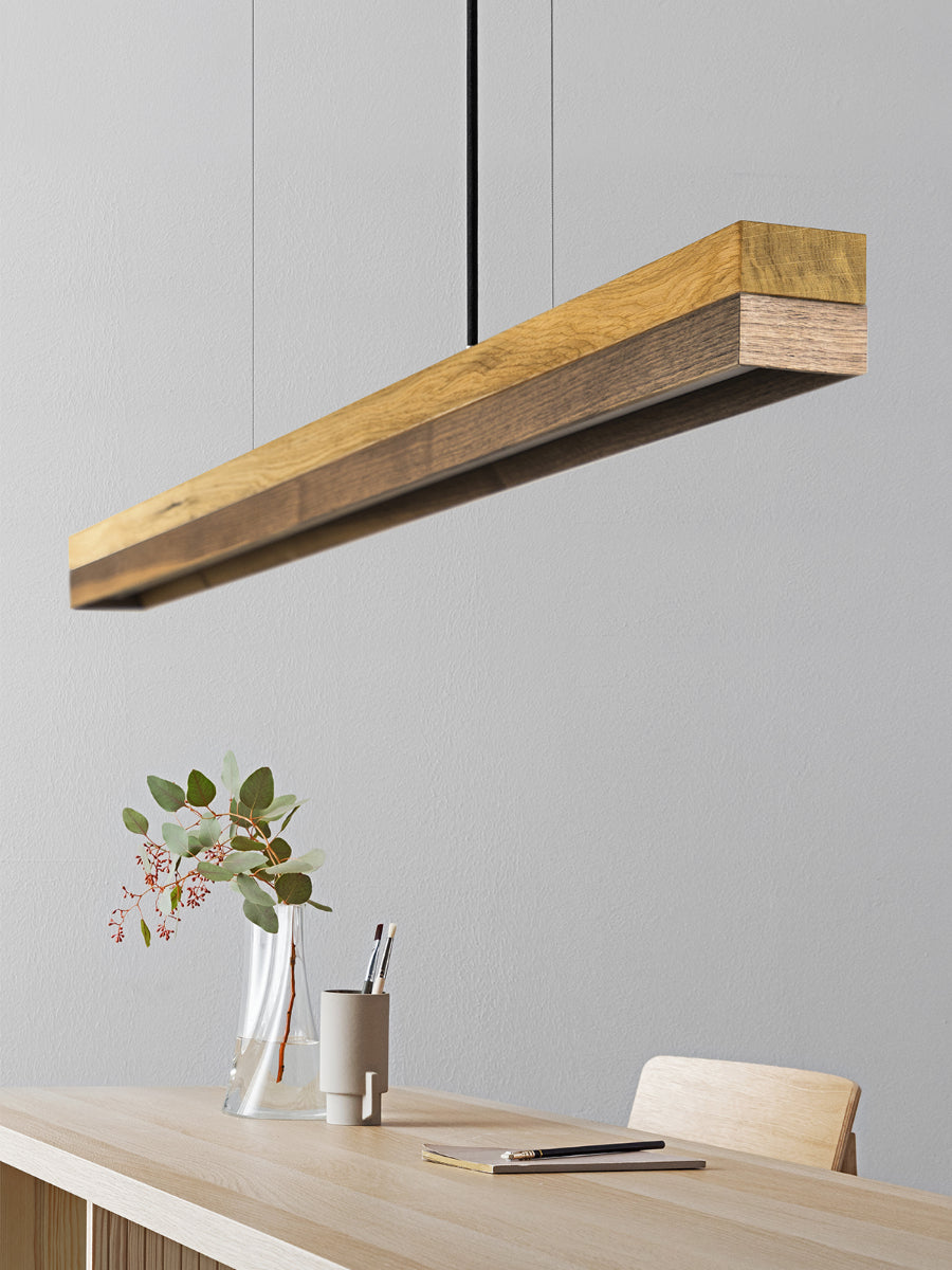 [C1o] Oak Wood & Walnut - Medium Pendant 122CM