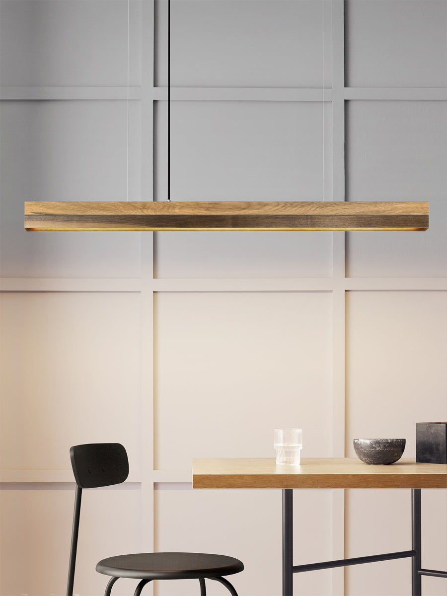 [C1o] Oak Wood & Walnut - Medium Pendant 122CM