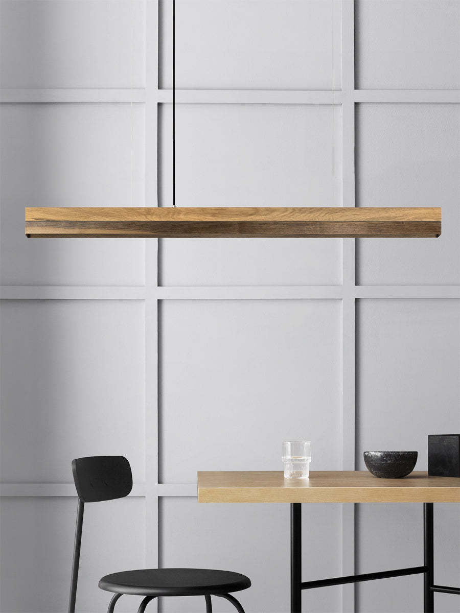 [C1o] Oak Wood & Walnut - Medium Pendant 122CM