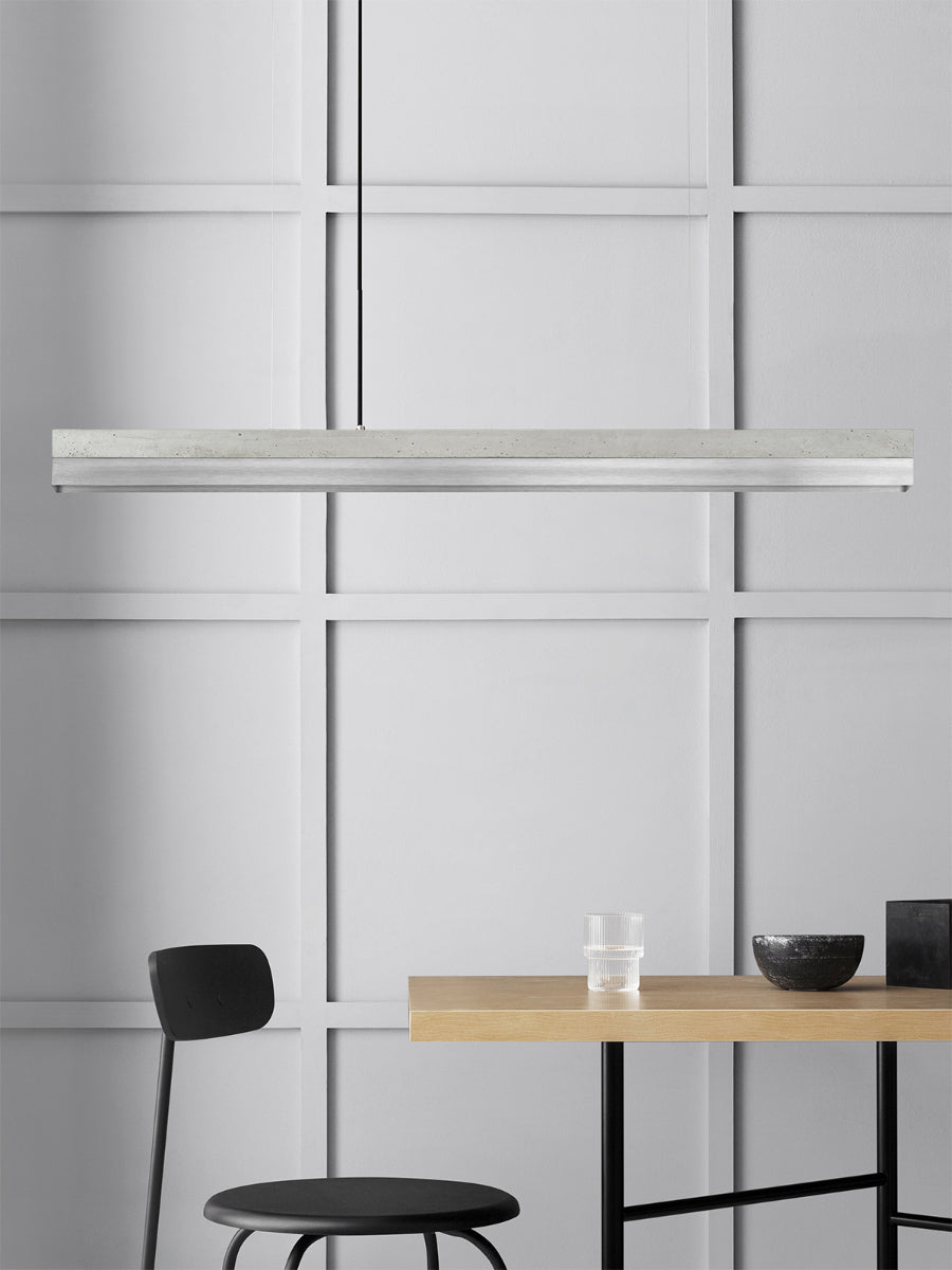[C1] Concrete & Stainless Steel Pendant Light 122CM