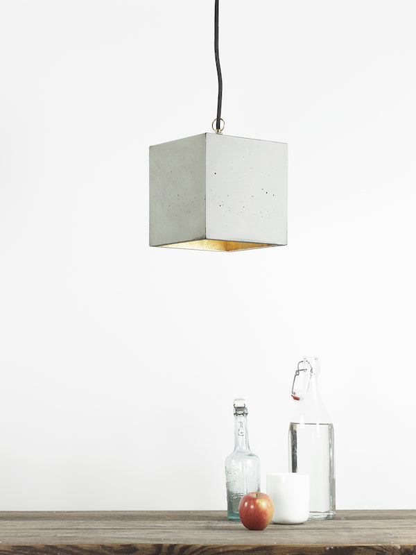 [B1] Pendant Light Grey Cubic