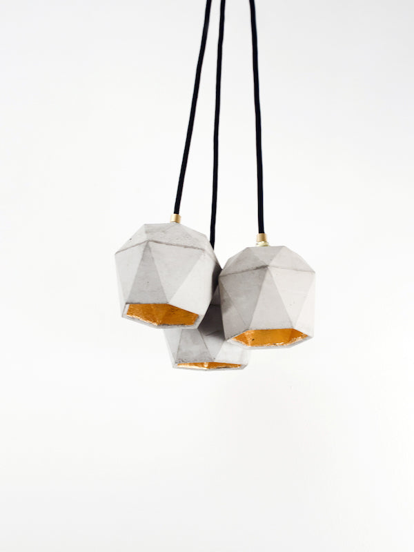 [T2] Concrete Bundle Pendant Light