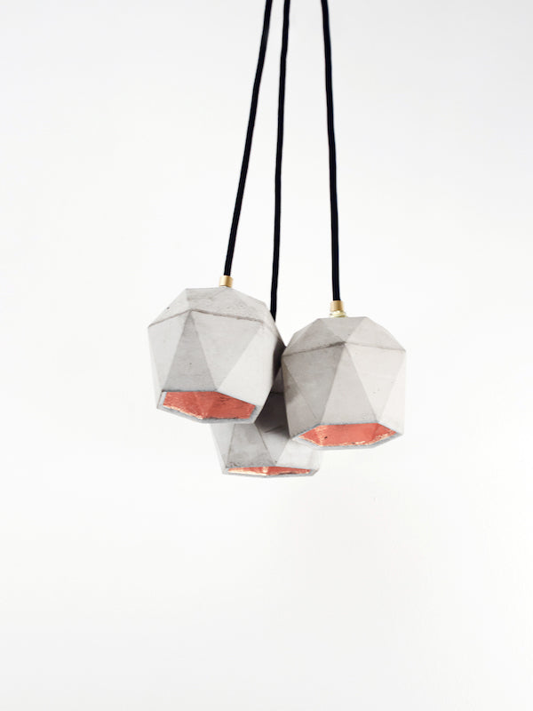 [T2] Concrete Bundle Pendant Light