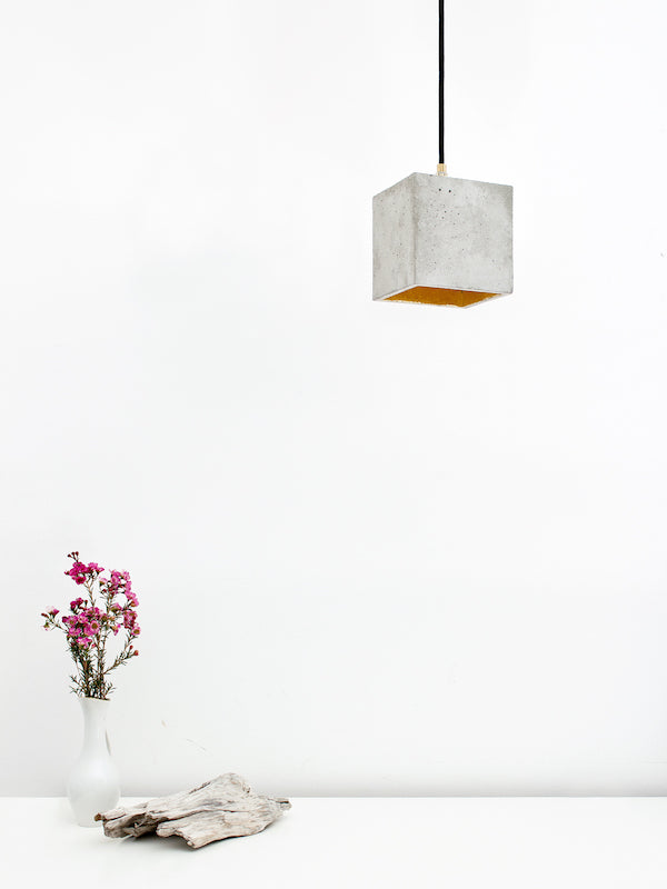 [B1] Pendant Light Grey Cubic