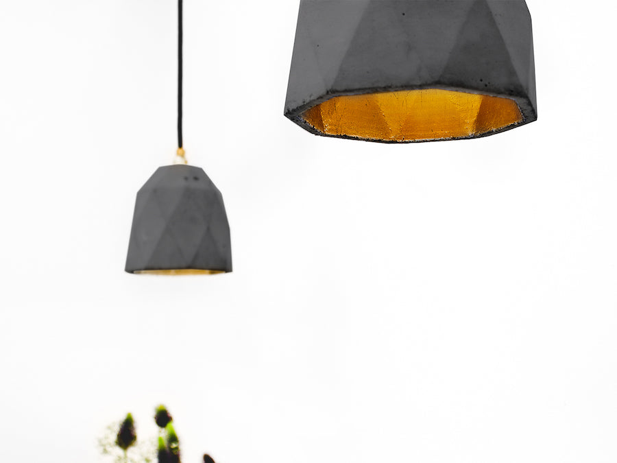 [T1] [T2] [T3] Concrete Pendant Light Triangle