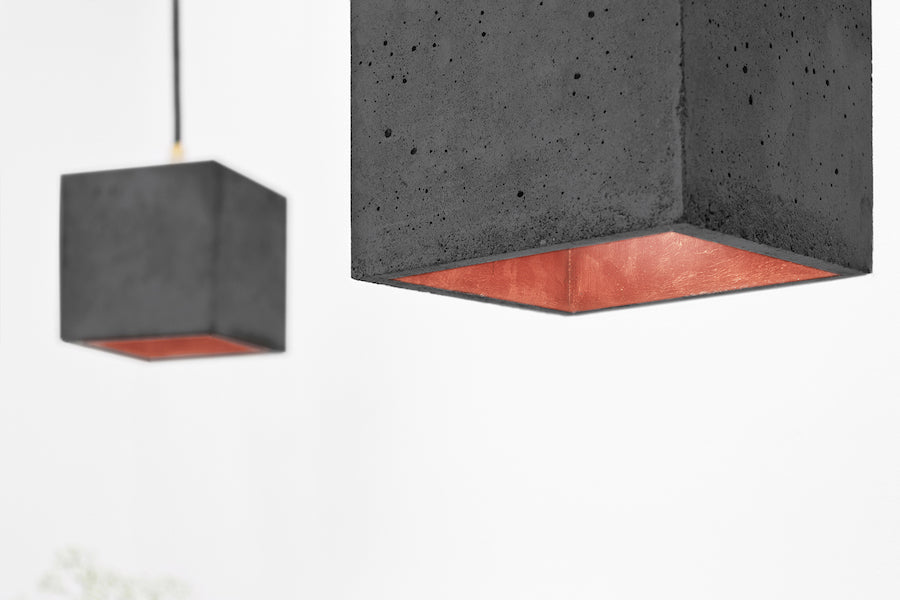 [B1] Pendant Dark Grey Cubic